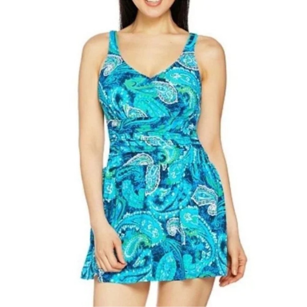 NEW Denim and Co Beach Swim Dress 8